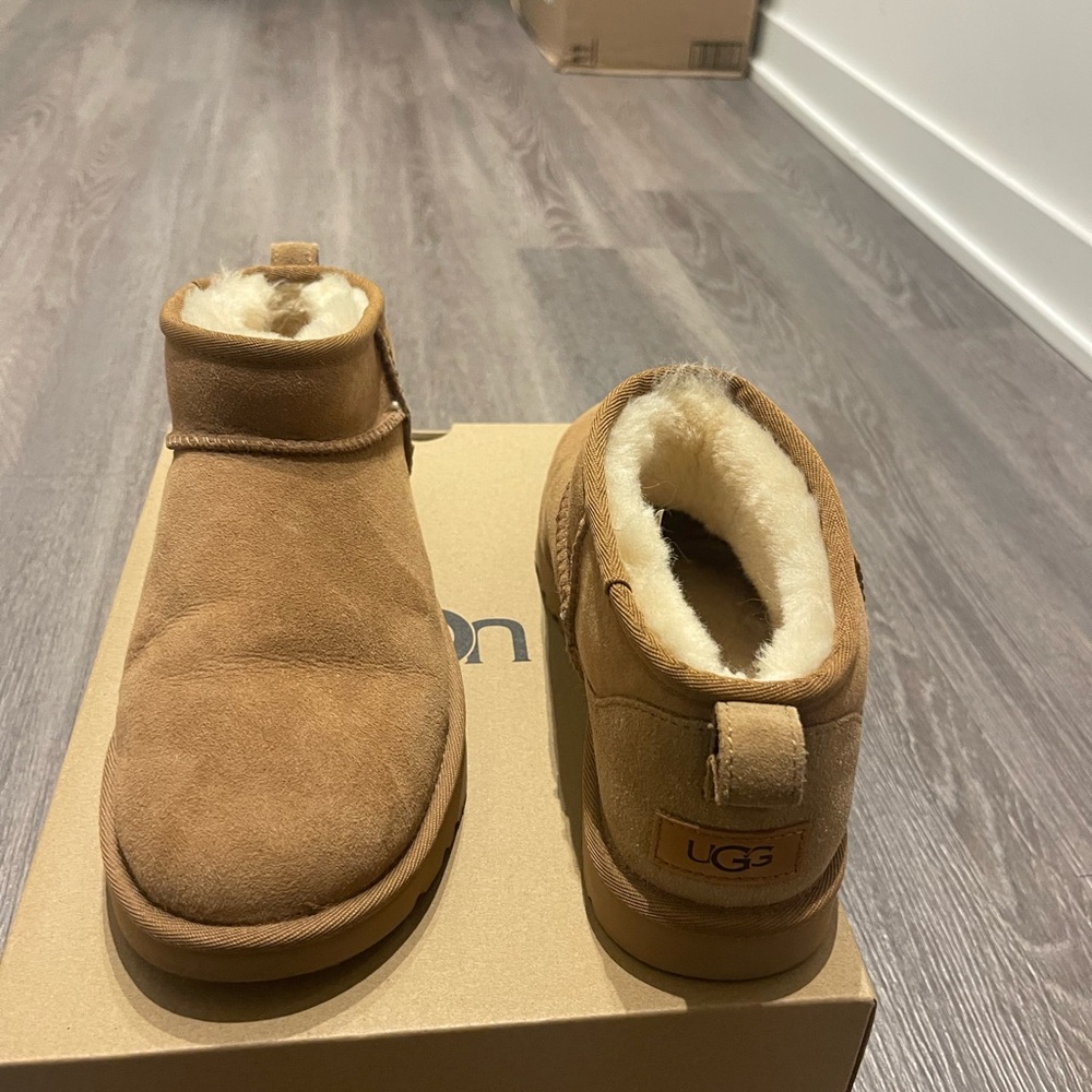 UGG Classic Ultra Mini Brown Suede Boots